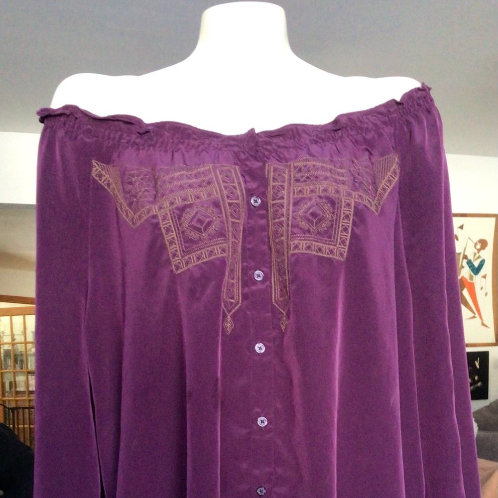purple top -off shoulder